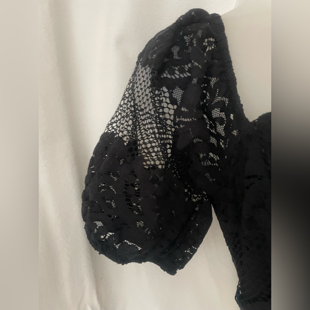 Free People Black Lace Mini Dress size medium (MAKE OFFER!) - Picture 3 of 6
